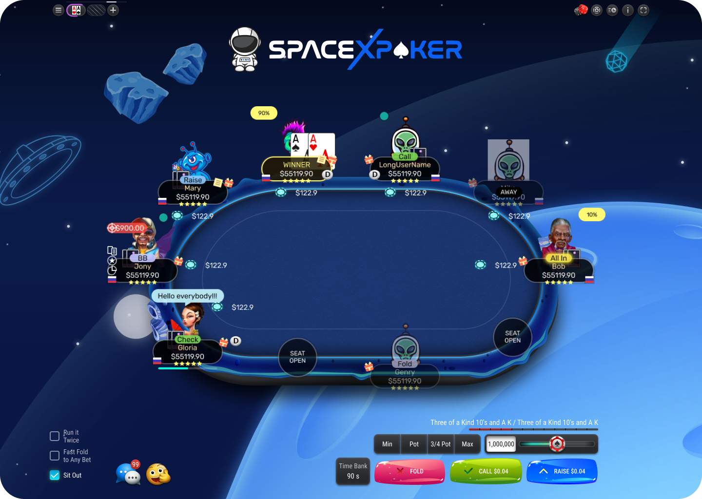 SpacexPoker website design by DesignUX8